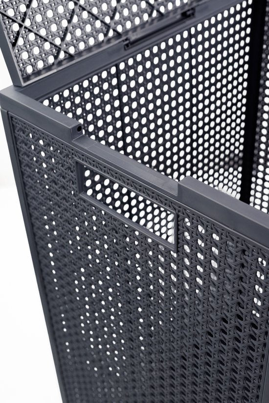 Panier à linge Curver Kaya avec couvercle - 60 L - 38 x 29 x 58,5 cm - Anthracite