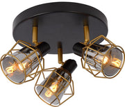 Lucide NILA - Spot de plafond (lampe de plafond) - Ø 36 cm - 3xE14 - Noir