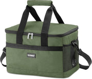 HELDENWERK Grand sac isotherme pliable - Glacière avec capacité de refroidissement jusqu'à 12 heures, étanche et imperméable - Sac thermique, sac à pique-nique, sac à lunch, sac isotherme avec 7 compartiments - fond renforcé - Vert olive