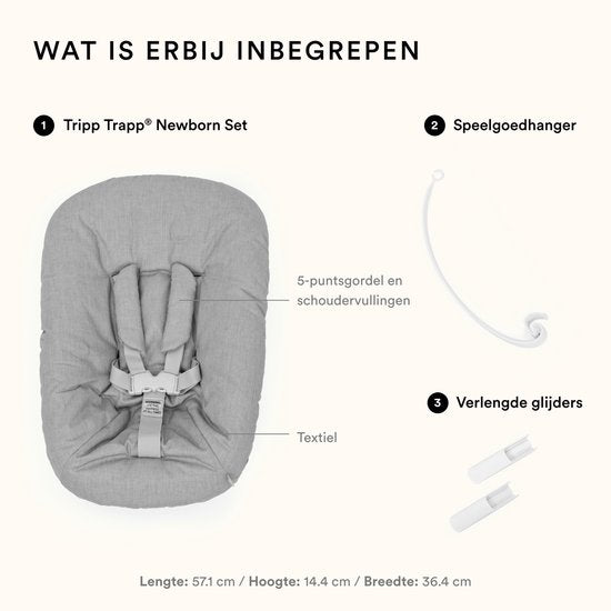 Chaise haute Stokke Tripp Trapp New Born Set - Gris
