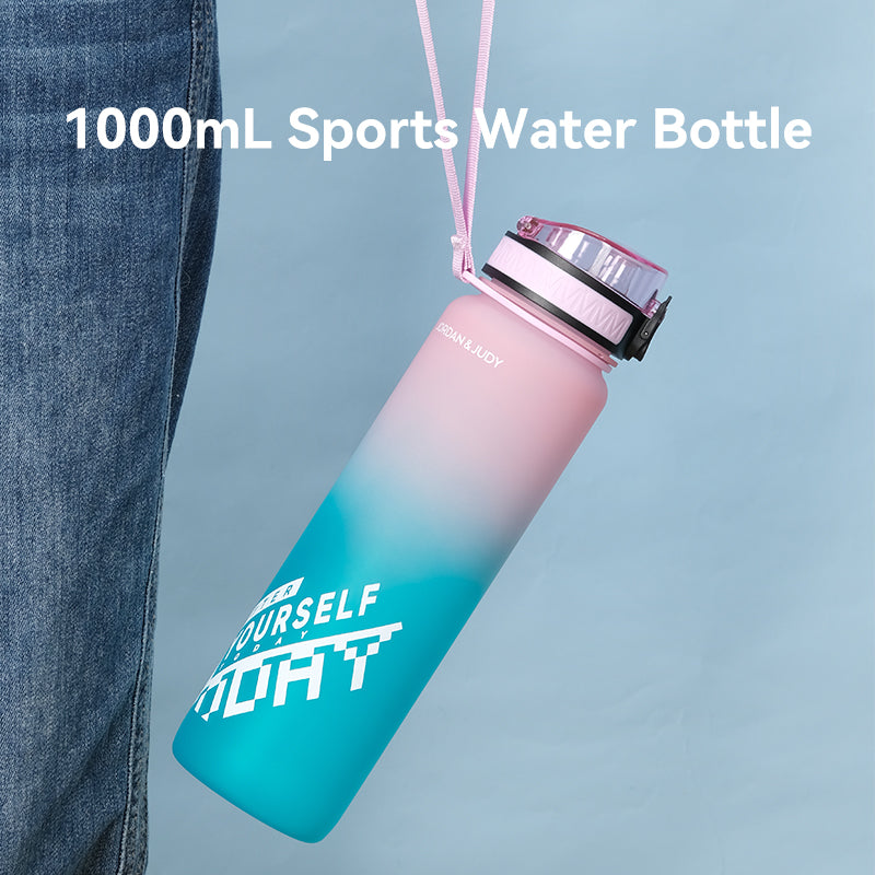 Gourde de sport Jordan & JUDY en Tritan - 1 000 ml - dégradé rose