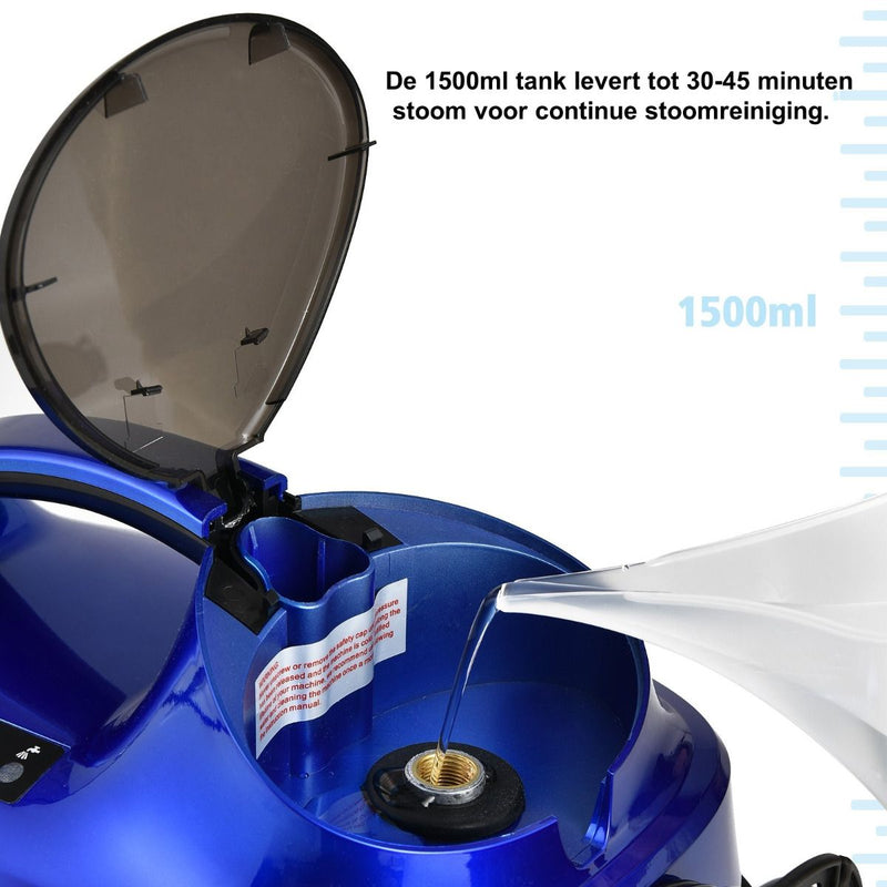 Nettoyeur vapeur Coast - 19 accessoires - 2 000 W - grand réservoir - bleu