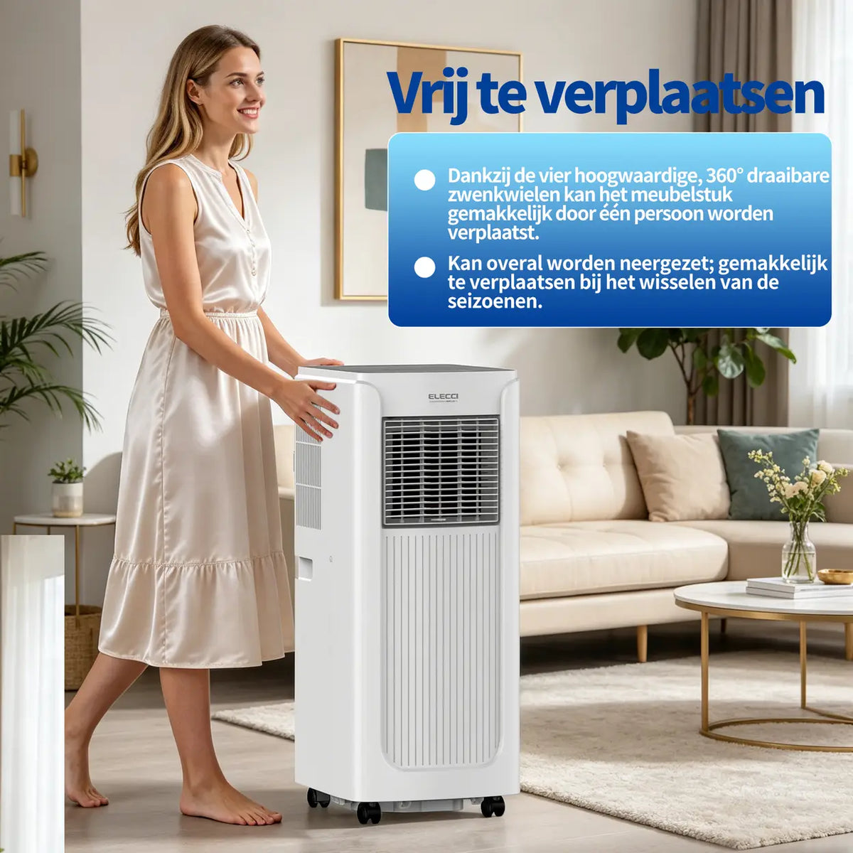 Climatiseur mobile ELECCI - 6 000 BTU - 4-en-1 - Classe énergétique A