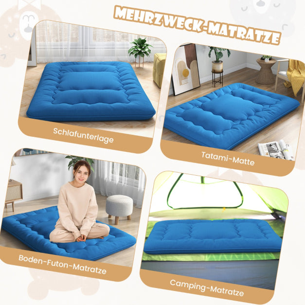 Tapis de sol Coast - Microfibre & polyester - 200 x 90 x 10cm - Bleu