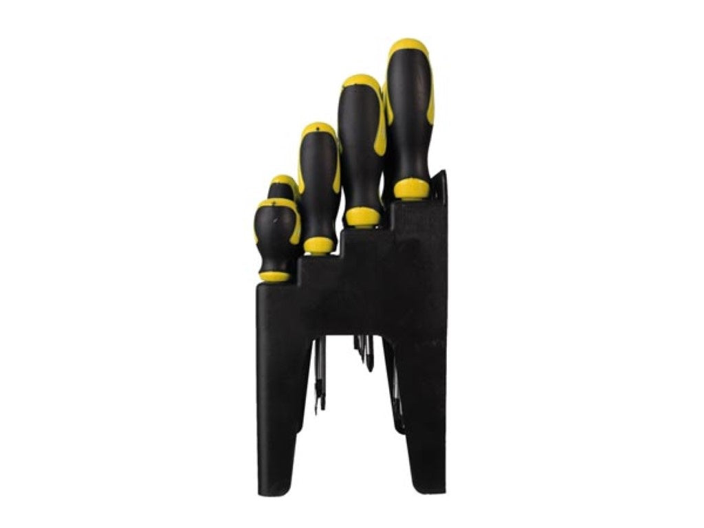 Toolland Schroevendraaierset, 26-delig, met houder, magnetische punt, ergonomishe anti-slip soft grip-handgreep, ergonomisch ontwerp, anti-slip handgreep, chroom-vanadiumstaal