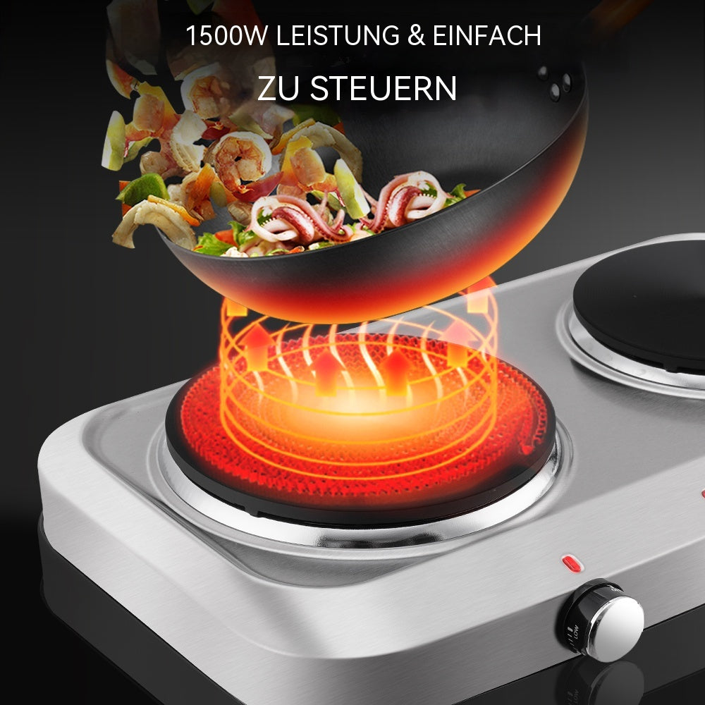 Plaque de cuisson électrique double DSP KD4057 - 2 500 W