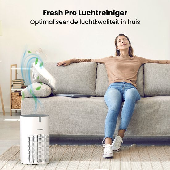 Auronic Air Purifier Fresh Pro - Avec filtre HEPA 13 - 300 m³/h - 65 m² - Filtre à charbon - 3 étapes - Purificateur d'air - Blanc