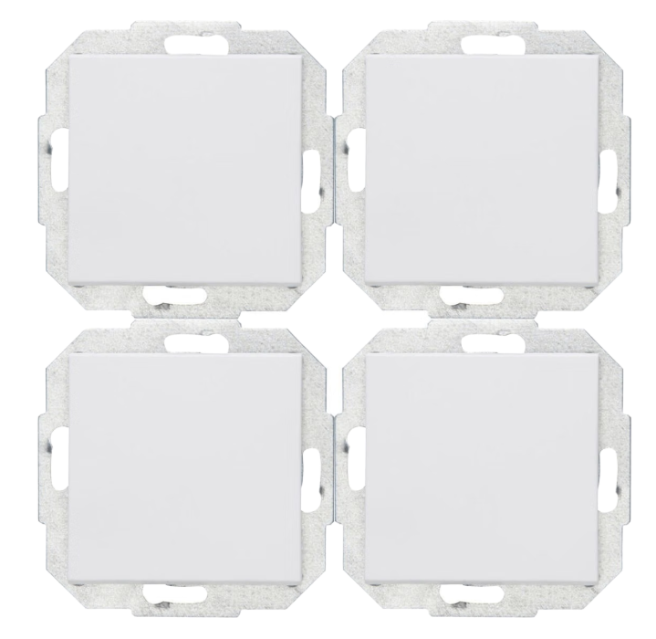 Commutateur Kopp Athenis, lot de 4 – Blanc mat – Plastique thermoplastique