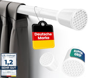 LOBUX® - Tringle à rideau sans perçage [blanc, 210-300cm] - tringle télescopique extension de rideau - tringle de douche sans perçage - tringle à rideau, tringle à rideau de douche, tringle à linge, tringle de serrage filet de chat