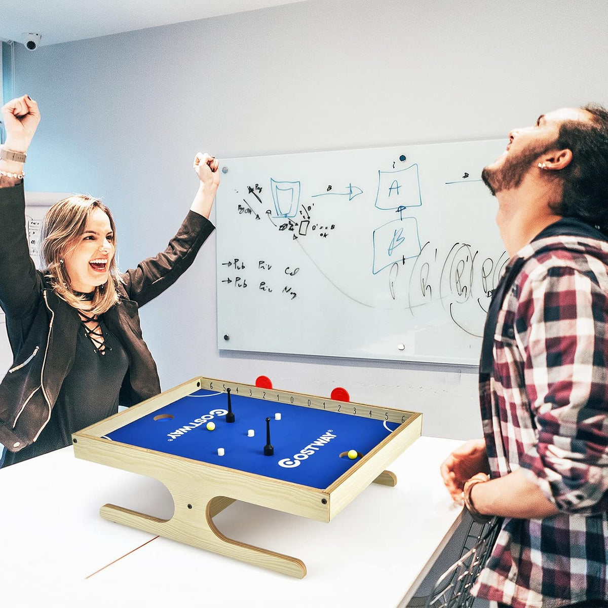 Jeu de table magnétique - football de table et air hockey