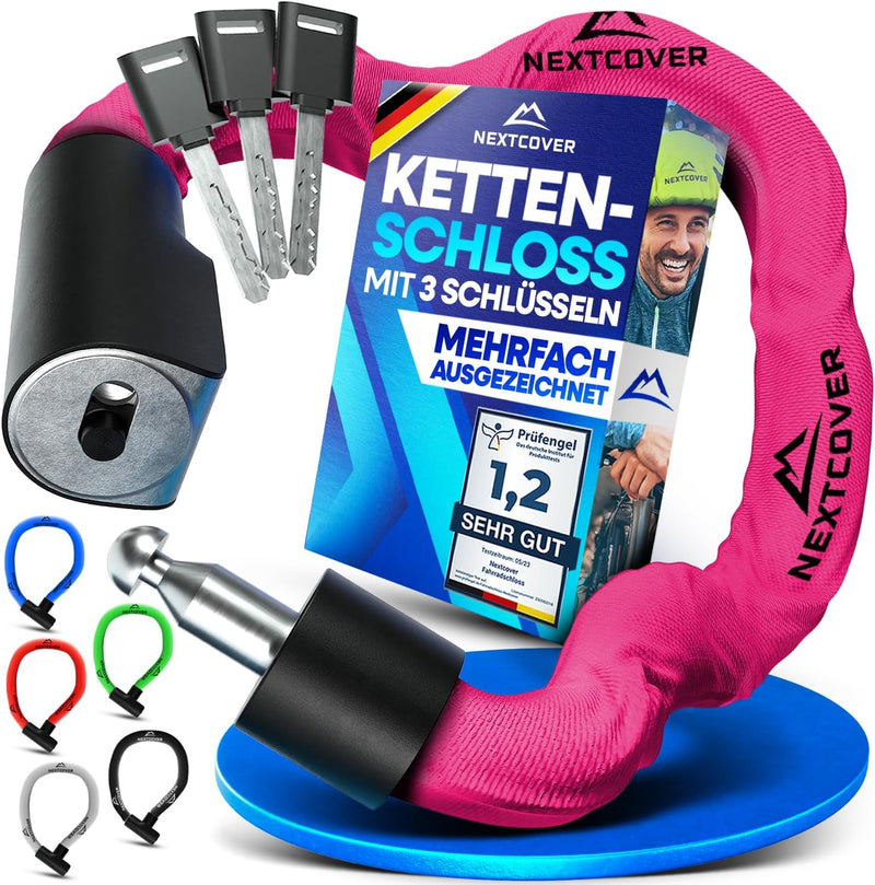 NEXTCOVER® Cadenas pour vélo LockOne avec clé - haute sécurité - robuste et durable - 3 clés