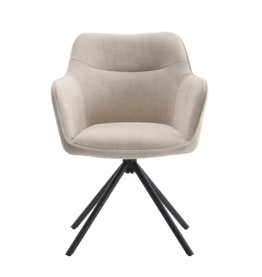 Criks Design Preston Swivel Dining Chair 2-pack - Beige - 180° rotatif - 80,5 x 58 x 59 cm