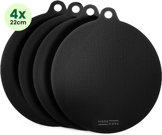 Protecteur pour plaques à induction MoreCore - Résistant à la chaleur jusqu'à 280 °C - Tapis d'induction ronds - Protège-casseroles - Dessous-de-casserole - Plaque de protection pour plaque de cuisson - Tapis d'induction - Protecteur d'induction - Plaque