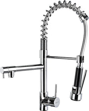 Robinet de cuisine - TecTake - Douchette Pivotante 360° - 2 Robinets - 12 cm de haut