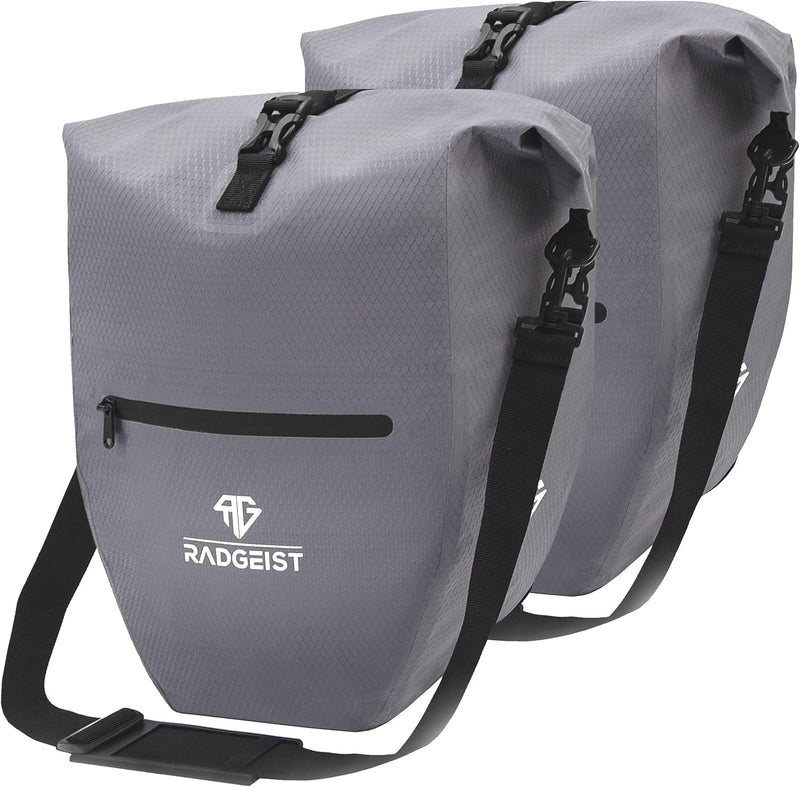 RADGEIST sacoche de vélo pour porte-bagages - 2X sacoche pour porte-bagages - sac à bagages étanche et sac à bandoulière - sacoche de vélo avec réflecteurs