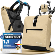 RADGEIST sac à vélo pour porteur I sac à vélo & sac à dos I sac à vélo pour femmes & hommes I sac à bandoulière & sac à vélo pour vélo 20L sable