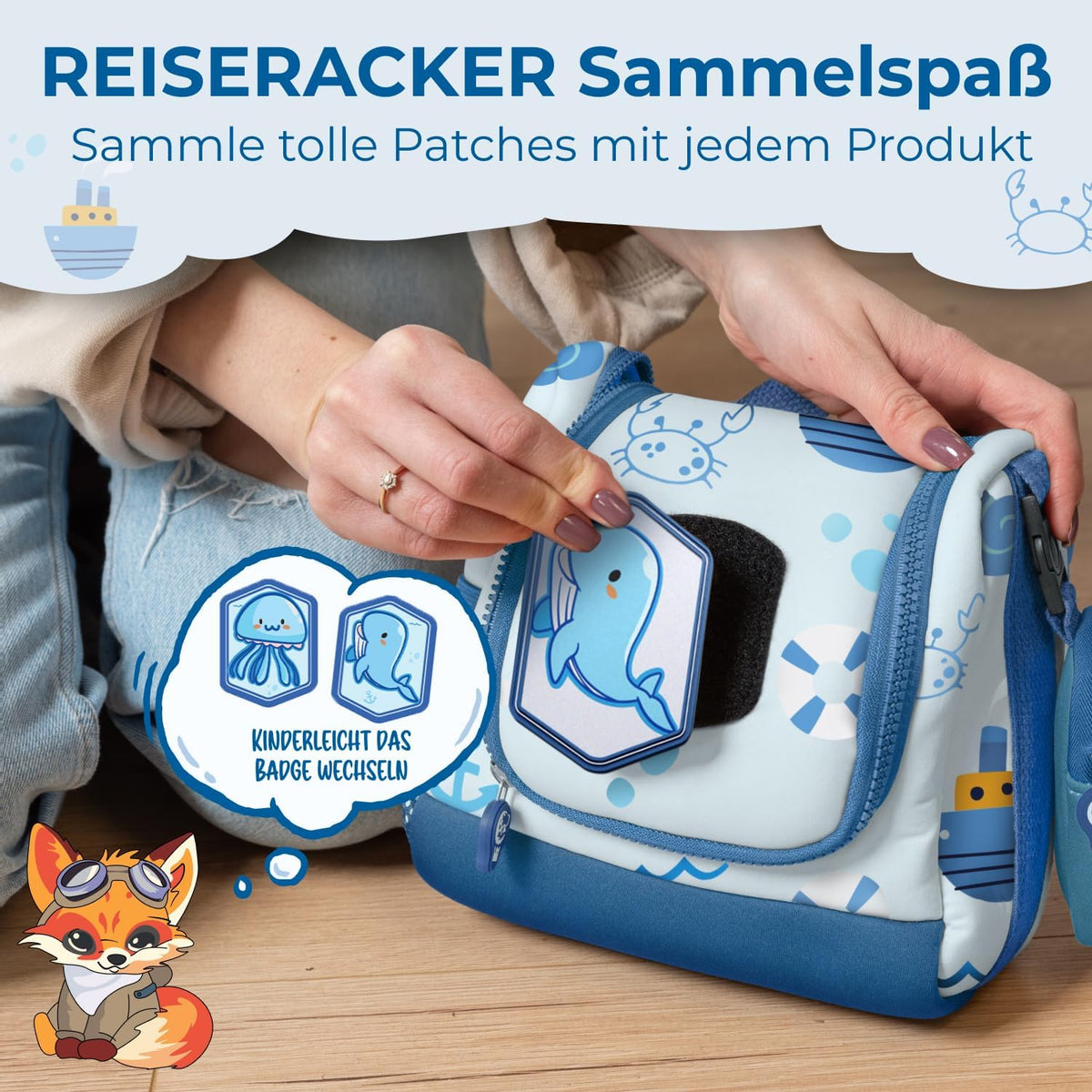 REISERACKER Trousse de toilette pour enfants - bleu