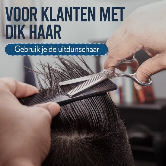Set complet pour barbier - 10 pièces - ciseaux de barbier droitier - ciseaux à désépaissir barbier - ciseaux à cheveux - ciseaux de coupe - set de ciseaux à cheveux