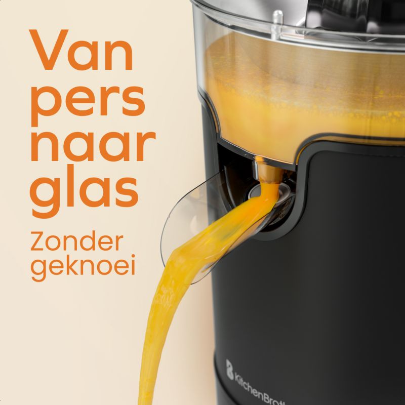 Presse-agrumes électrique LEBENLANG 600 W - Noir, 20 x 20 x 31 cm, acier inoxydable, avec levier