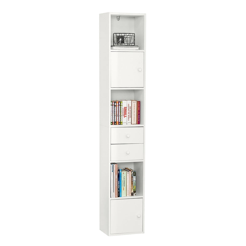 SoBuy Bibliothèque - Meuble à colonnes - Max. 40 kg - 33 x 42 x 188 cm - Blanc