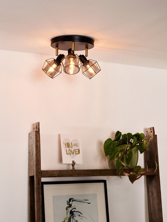 Lucide NILA - Spot de plafond (lampe de plafond) - Ø 36 cm - 3xE14 - Noir
