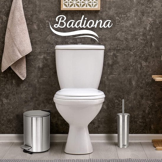 Seau de salle de bains 3 l acier inoxydable mécanisme de fermeture douce poubelle poubelle argent chrome métal