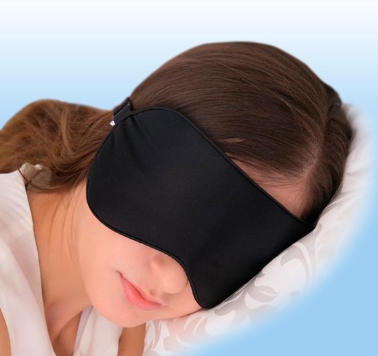 Masque de sommeil en soie Northwall Premium avec bouchons d'oreille - Masque occultant à 100 % - Réglable - Noir