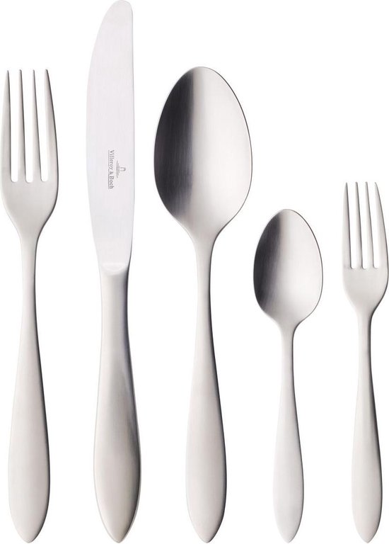 Villeroy & Boch Arthur Set de couverts - 68 pièces - Acier inoxydable brossé