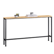 SoBuy FSB19-E Table console / Table d'appoint / Table d'entrée - 120 x 20 x 65 cm, bois MDF avec structure et pieds en métal gris
