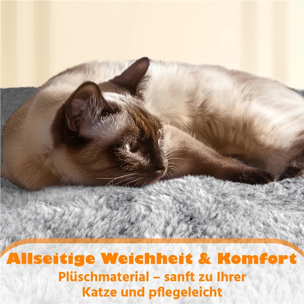 Arbre à chat Yaheetech 158 cm - Gris clair - Arbre à chat avec 2 grottes, un hamac et des poteaux en sisal
