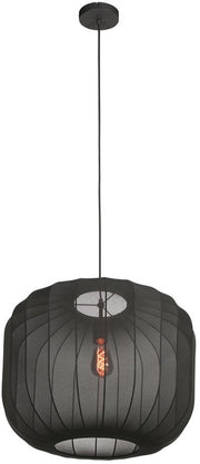 Anne Lighting - suspension - Sable - noir - lin et métal - Ø 55 cm - E27 - 4192ZW