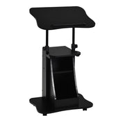 Chariot pour ordinateur portable Coast - réglable en hauteur - plateau inclinable - avec espace de rangement - noir