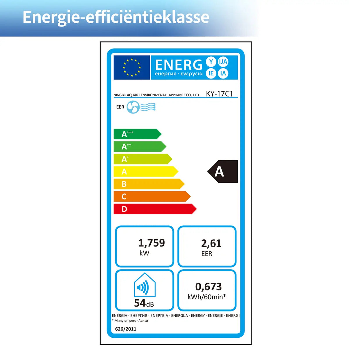 Climatiseur mobile ELECCI - 6 000 BTU - 4-en-1 - Classe énergétique A