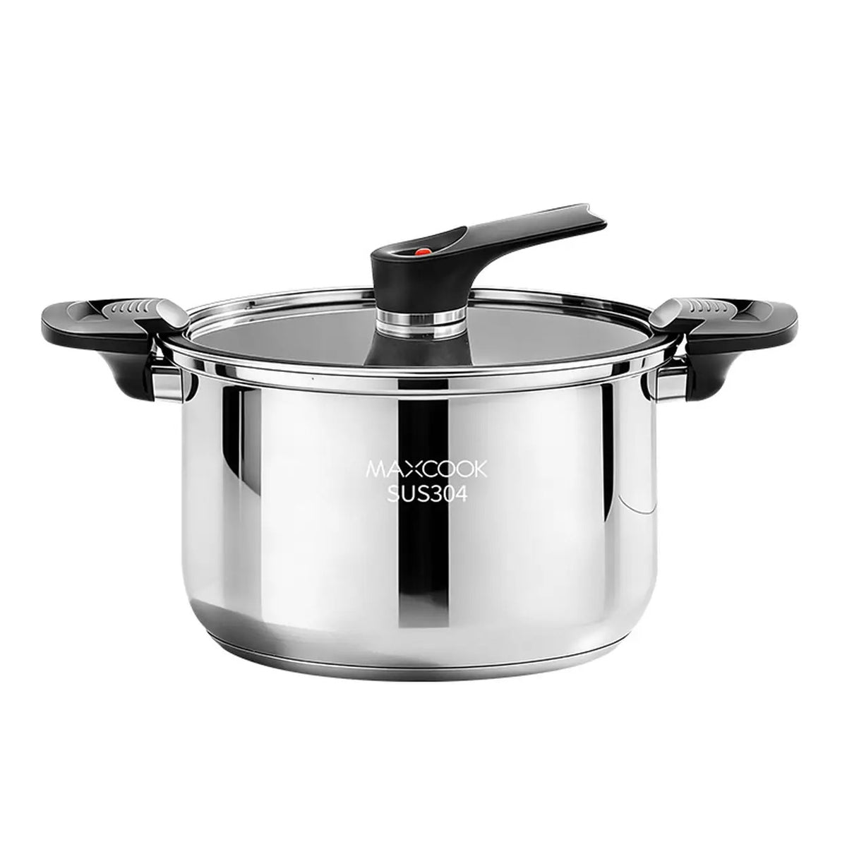 Marmite à soupe à pression Maxcook avec couvercle - Acier inoxydable 304 - 24 cm - 6 L