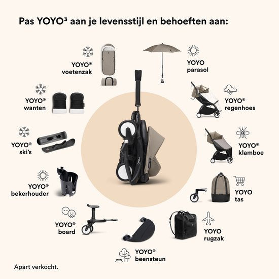 Poussette pliable légère Stokke® YOYO 3 Frame | Noir