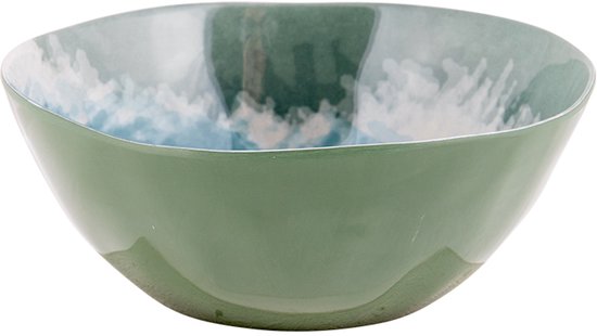 Bo-Camp - Vaisselle - Halo - Bleu/Vert - 12 pièces