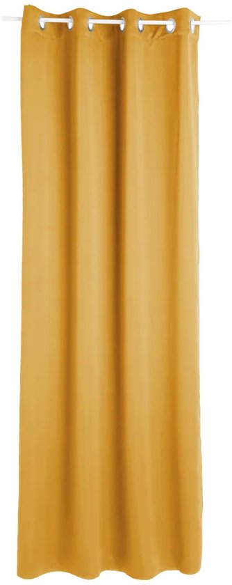Lot de 2 rideaux occultants Atmosphera couleur ocre, 135 x 240 cm - Prêts à l'emploi avec anneaux - Rideaux et habillage de fenêtres - 2 pièces, couleur ocre