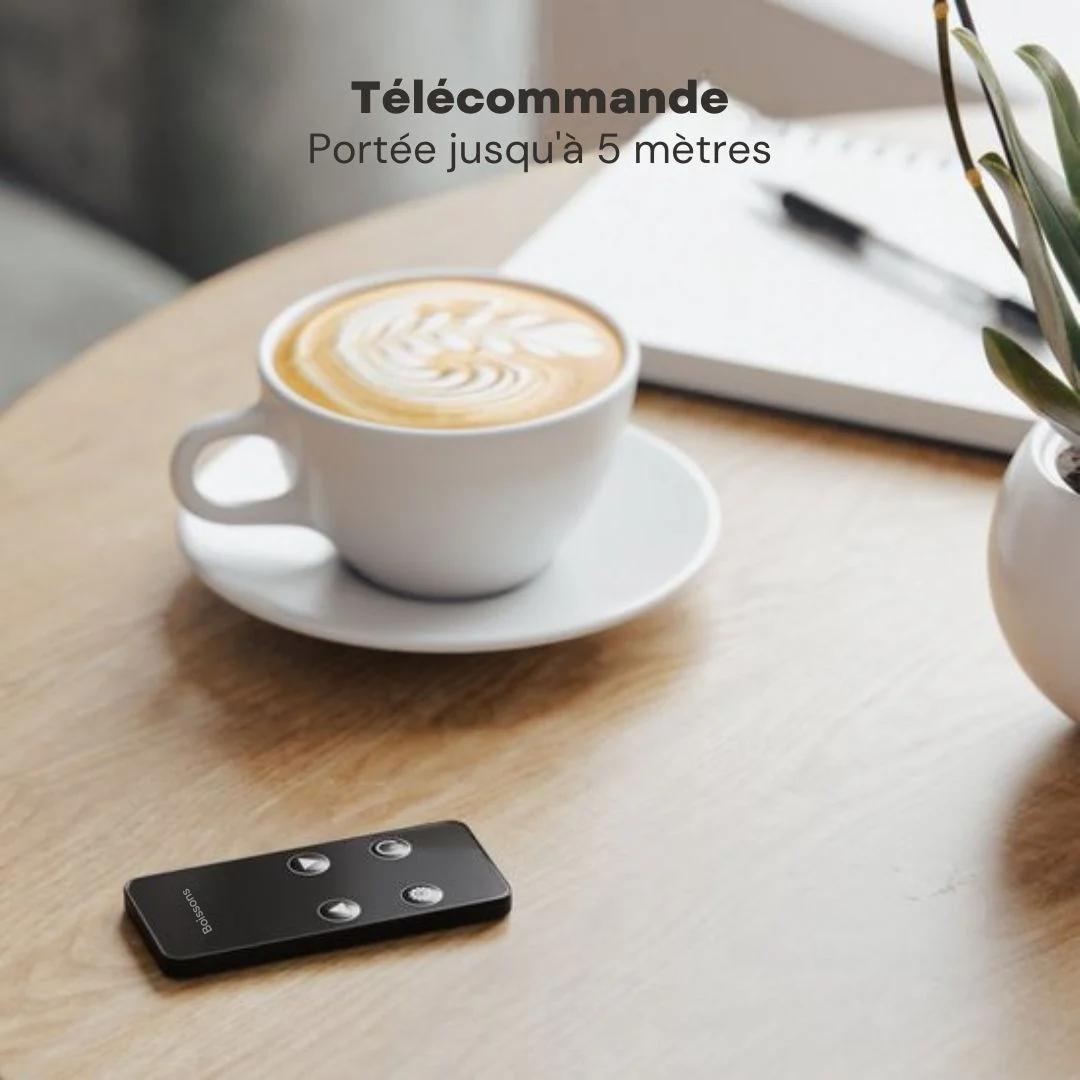 Chauffage électrique Auronic - convecteur avec thermostat et télécommande -  panneau en verre - 1000W - Blanc