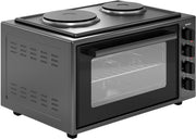 Wiggo WMO-E4562H(B) - Mini-four autonome avec plaque de cuisson - Électrique - 60 cm - 45 litres - 3 534 W - Garantie 5 ans - Noir