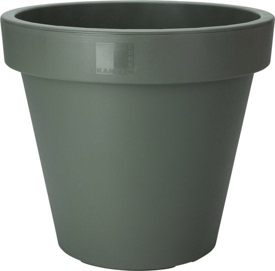Pot de fleurs Pro Garden - vert foncé - rond - D40 cm - plastique - pot de fleurs - jardin extérieur