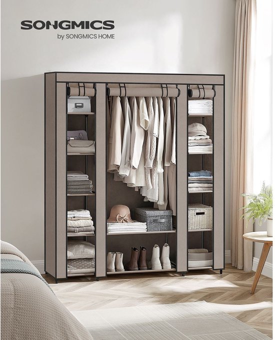 Penderie pliable avec tringle à vêtements - Espace de rangement organisé