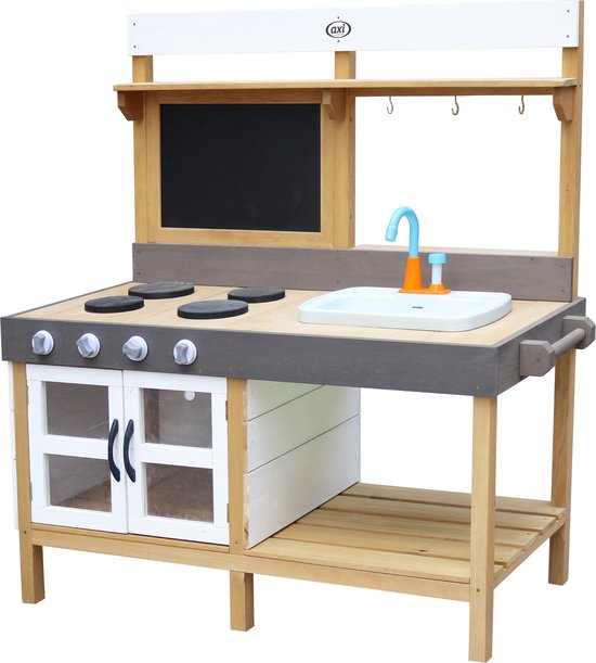 AXI Rosa Cuisine de jeu « Sable et eau » grande taille - 17 accessoires inclus - Cuisine de jeu « Boue »