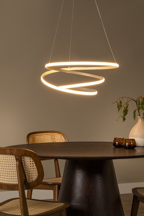 Lucide ESPIRAL - Suspension - LED à intensité variable - CCT - 1x40 W 2700 K/4000 K - Taupe - Essential
