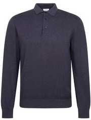 Polo-pull en maille pour homme Seidensticker - Bleu marine - Taille M - 100 % coton