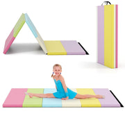 Tapis de gymnastique pliable Coast - En trois parties - Portable et léger - Multicolore 180 x 120 x 4 cm
