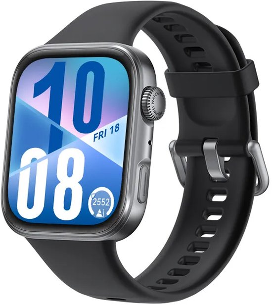 HUAWEI WATCH FIT 4 - Bracelet en fluorélastomère noir - Design ultra-fin | Modes sport avancés | Jusqu'à 10 jours d'autonomie | Compatible avec iOS et Android