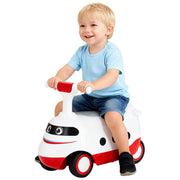Voiture à pousser Coast pour tout-petits - avec klaxon et compartiment de rangement - blanche
