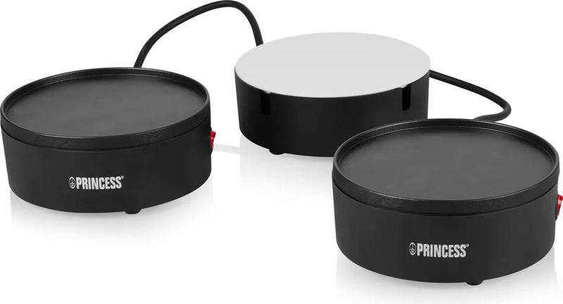 Ensemble de table Princess « You & Me » – Grill de table pour 2 personnes – 600 W – Avec plateau de service