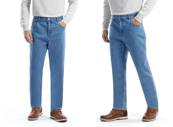 Milanoro - Jean stylé pour homme - Bleu foncé - L36 - L34