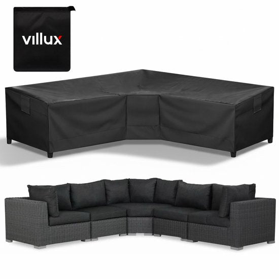 Housse de protection Villux pour banc de jardin - Housse de protection pour mobilier de jardin - Housse pour mobilier de jardin - Housse pour salon de jardin - Salon de jardin - Imperméable - Housse pour salon de jardin - 420D - 300/98 x 300/98 x 70 cm
